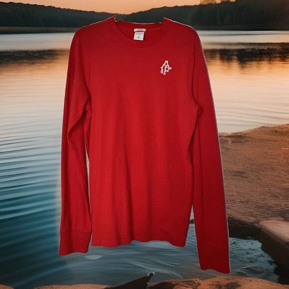 Vintage Abercrombie & Fitch A&F Muscle Pullover Sweat Shirt Mens Size Medium Red - Picture 1 of 6